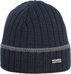 Eisglut Bonnet Fisher en Laine mérinos pour Homme - Bleu Marine - Taille Unique