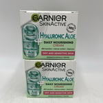 2 X Garnier SkinActive Hyaluronic Aloe Daily nourishing Cream,50ml