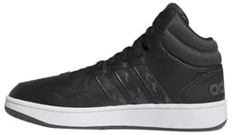 adidas Homme Hoops 3.0 Mid Lifestyle Basketball Classic Vintage Shoes Chaussures, Core Black/Grey Six/Cloud White, 48 2/3 EU