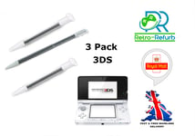 Stylus Pen For Nintendo 3DS Metal Extendable Retractable White Touch Pen 3 Pack