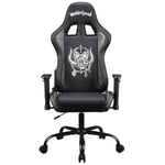 Subsonic – Chaise Gaming Motorhead ou Chaise de Bureau, Fauteuil Gamer pour Adulte, Assise Confortable, Appui-tête intégré, accoudoirs et Hauteur réglables, Dossier Ergonomique - Noir