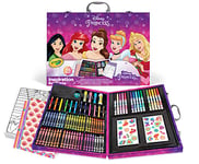 CRAYOLA - Coffret de Coloriage Princesses Disney - Assortiment de 115 Pièces Diverses - Malette de Dessin Enfant, Kit Complet avec Crayons de Couleur et Feutres, Âge Conseillé: à Partir de 5 Ans