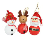 eBuyGB Lot de 3 Figurines Père Noël, Bonhomme de Neige et Renne à Suspendre