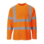 Portwest T-Shirt Hi-Vis manches longues, Couleur: Orange, Taille: XXL, S278ORRXXL