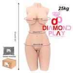 Realistic Sex Toys Dolls 25KG Full Body Size Lover Doll Torso Vagina Anal MEN UK