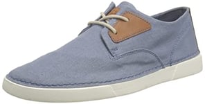 Clarks Homme Gereld Tie Baskets, Textile Bleu, 45 EU Étroit