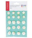 Artemio 20 Mini Roses Roses en Papier Blanc Fleur