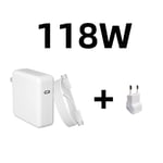 118W PD USB-C ordinateurs portables adaptateur secteur type-c chargeur rapide pour MacBook Pro barre tactile - Type 118W-EU