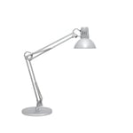 MAUL lampe de bureau MAULstudy en métal | Lampe LED professionnelle | Lampe sur pied flexible pour le bureau et l'atelier | Haute qualité d'éclairage à LED | Lampe bureau avec ampoule | Argenté
