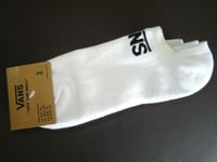 3 PAIRS : VANS UK 8.5-12 Eu 42-47 OFF THE WALL White Cushioned Low Cut Socks