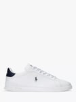 Polo Ralph Lauren Heritage Court II Leather Trainers, White/Newport Navy