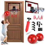 Vingo - Panier de basket d'intérieur pour enfants avec tableau de bord électronique et son, panneau de basket suspendu avec balles, Intérieur