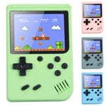 Mordely Klassiska spel Handhållna Retro videospel Gameboy Kids Gifts 500 Classic Game Retro videospel Grön