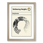 Big Box Art Book Cover Wuthering Heights Emily Bronte Framed Wall Art Picture Print Ready to Hang, Oak A2 (62 x 45 cm)