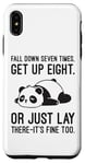 Coque pour iPhone XS Max Fall Down Seven Times, Get Up Eight - Humour amusant Lazy Panda