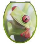 Diaqua 31171001 Paris 3D Slow Motion Abattant WC en MDF 100% FSC Motif grenouille 42 à 47 x 37,2 cm