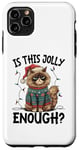 Coque pour iPhone 11 Pro Max Is This Jolly Enough Grumpy Santa Cat Pun Pun Noël