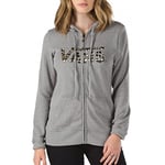 Vans Authentic Zip 2 Sweat-Shirt À Capuche Femme, Gris (Grey Heather), Large (Taille Fabricant: Large)