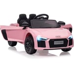 Audi R8 Voiture électrique pour enfants hl - 1818 ,Voiture Télécommandée 12V7AH 25W2 500MA batterie rechargeable 4 roues +3 ans,Couleur rose