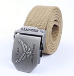 Ceinture en Toile,Mode Hommes Femmes Ceinture en Toile Neutre Durable Us Air Force Boucle en Métal Ceintures De Jeans De Luxe pour Hommes Ceinture Tactique Vintage Sangle Militaire Mâle, Gris, 90Cm