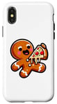 iPhone X/XS Gingerbread Man Animal Eating Pizza Margherita Meal Foodies Case