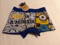 MINION DESPICABLE ME / MOI MOCHE ET MÉCHANT BOXER  EN COTON TAILLE 2-3 ANS