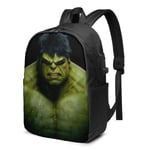 Lawenp Hulk Laptop Backpack- with USB Charging Port/Stylish Casual Waterproof Backpacks Fits Most 17/15.6 Inch Laptops and Tablets/for Work Travel School