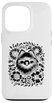 Coque pour iPhone 13 Pro Poméranie Fleurs Florales Poméraniens Pom Chien