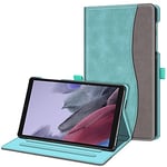 FINTIE Coque Compatible avec Samsung Galaxy Tab A7 Lite 8,7 Pouces 2021, Housse Angles Multiples Etui avec Poche de Document, Protection pour Tab A7 Lite SM-T225/T220/T227, Turquoise