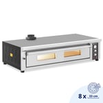 Royal Catering Elektrisk pizzaovn - 8 x 33 cm 1 kammer 8400 W 400 V ildleirestein