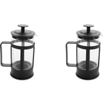 Tlily - 2X Presse FrançAise Cafetière et ThéIère 12Oz, à Café en Verre Borosilicaté épaissi Sans Rouille