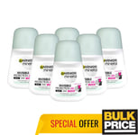 Garnier Mineral Invisible BWC Colors Floral Roll-On Deodorant 3, 6 Pack