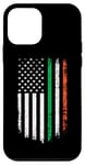 Coque pour iPhone 12 mini Drapeau irlandais américain rustique aspect vieilli