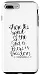 Coque pour iPhone 7 Plus/8 Plus Where The Spirit Of The Lord Is There Is There Is The Freedom Christian