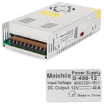 DC 12V 40A 480W Alimentation De Puissance Convertisseur de Commutation d'alimentatio Transformateur L'industrie de l'alimentation électrique Entraînement 110/220V AC to DC 12V 480 Watt