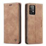 CASEME 013 Plånboksfodral till Samsung Galaxy A52 4G/5G & A52s 5G - Brun