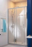 Porte de douche coulissante Cooke & Lewis Onega transparente 120 cm