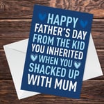 Stepdad Funny Fathers Day Card Fathers Day Card From The Kid You Inherited