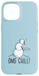 iPhone 15 OMG CHILL! Peeing Snowman Funny Frozen Pee Winter Meme Case