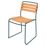 Fermob - Surprising Teak Chair - Acapulco Blue - Matstolar utomhus - Harald Guggenbichler - Blå - Metall/Trä