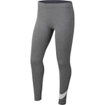 Nike Fille G Nsw Favorites Swsh Tight Pantalon de sport, Carbon Heather/(White) (C/O), 11 ans EU