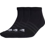 adidas Cushioned 3 Pack Low Cut Training Socks Black Arch Support Gym Workout