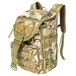 SHANNA Sac à Dos Militaire, 40L Grand Volume Sac à Dos Multifonction, Sacs Trekking Armée MOLLE Assaut Pack Combat Tactique pour La Randonnée en Plein Air Camping Pêche Chasse Sac D'urgence(CP)