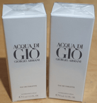 x2 Giorgio Armani - Acqua Di Gio Eau De Toilette 15ml Travel Spray For Men New