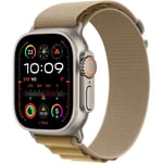 Apple Watch Ultra 2 GPS + Cellular - 49mm - Boîtier Natural Titanium - Bracelet Tan Alpine Loop - Large