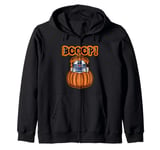 Star Wars Halloween Booop! Pumpkin Cute R2D2 Big Chest Logo Zip Hoodie