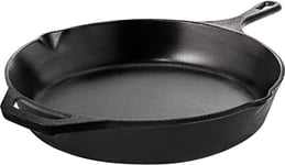 KICHLY Pre-Seasoned Cast Iron Skillet - Frying Pan - Safe Grill Cookware for Indoor & Outdoor Use - 10.25 Inch (26 cm) Cast Iron Pan