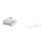 Sizzix Big Shot Plus A4 Manual Die Cutting and Embossing Machine 660020, 21cm (9") Opening & Big Shot Plus Cutting Pads 660581, Transparent, 1 Pair, Polycarbonate, Standard, 38 x 22.5 cm