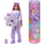 Barbie Cutie Reveal Care Bears docka, lila