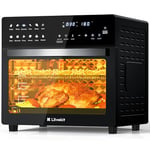 LLIVEKIT Air Fryer Oven with Rotisserie Mini Oven 26L Large Family Size Air Fryer Countertop Convection Oven Low Fat Oil-Less Cooking, Timer & Temperature Control, 12 Preset Programs, 1700 Watts